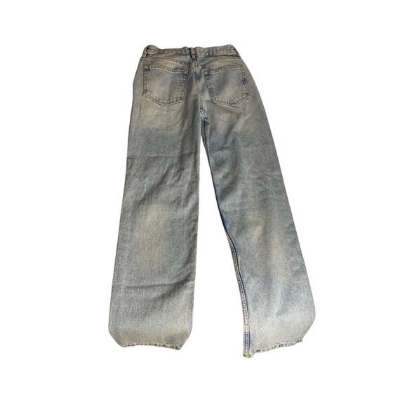 Free People We The Free Distressed Straight Leg Jeans Women’s 26 Light Wash - Picture 7 of 7